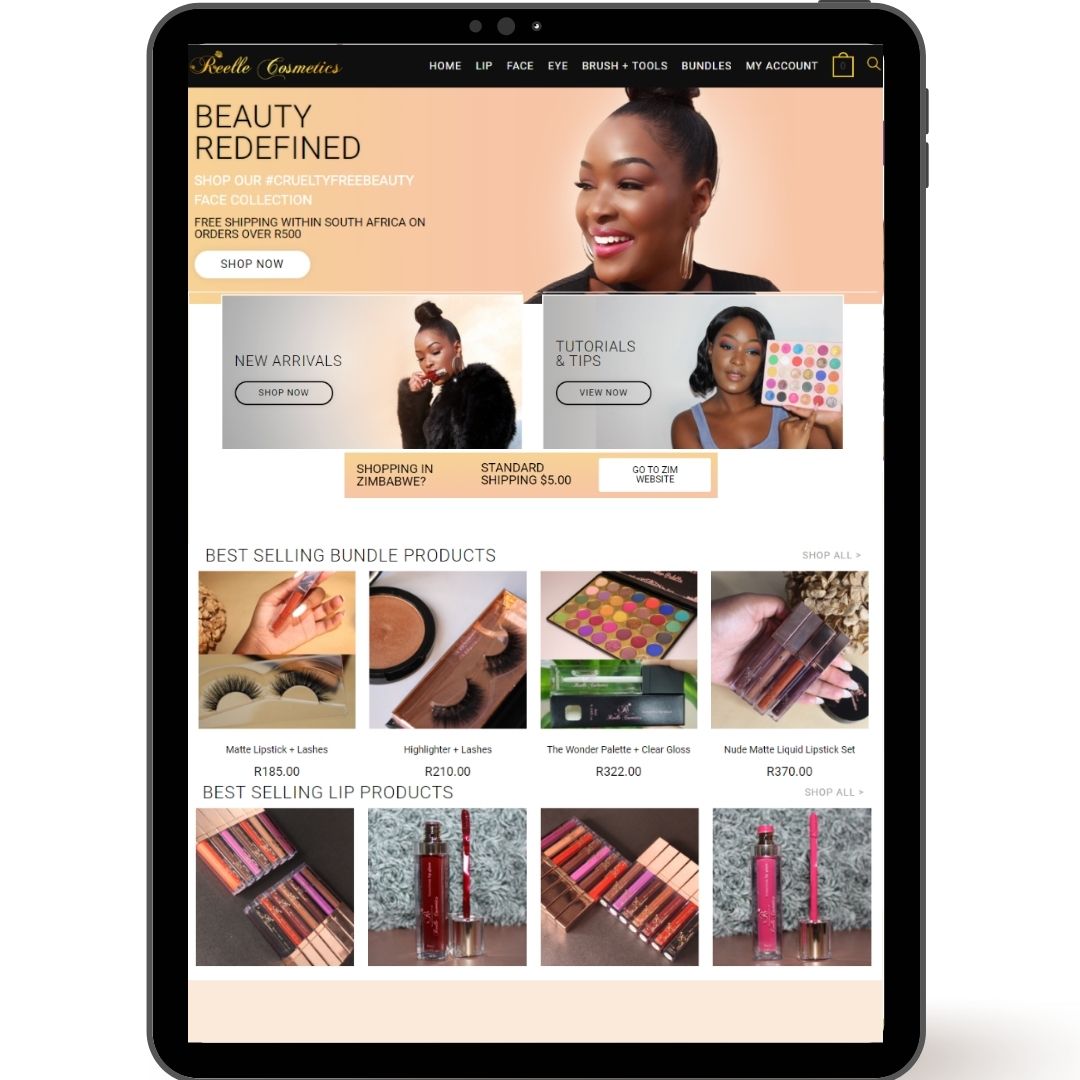 Reelle Cosmetics E-Commerce Website
