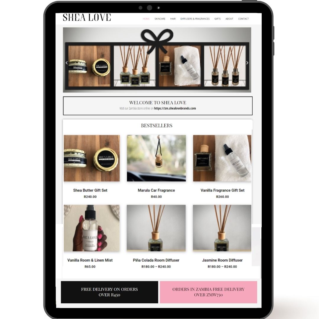 Shea Love Brands  E-Commerce Website
